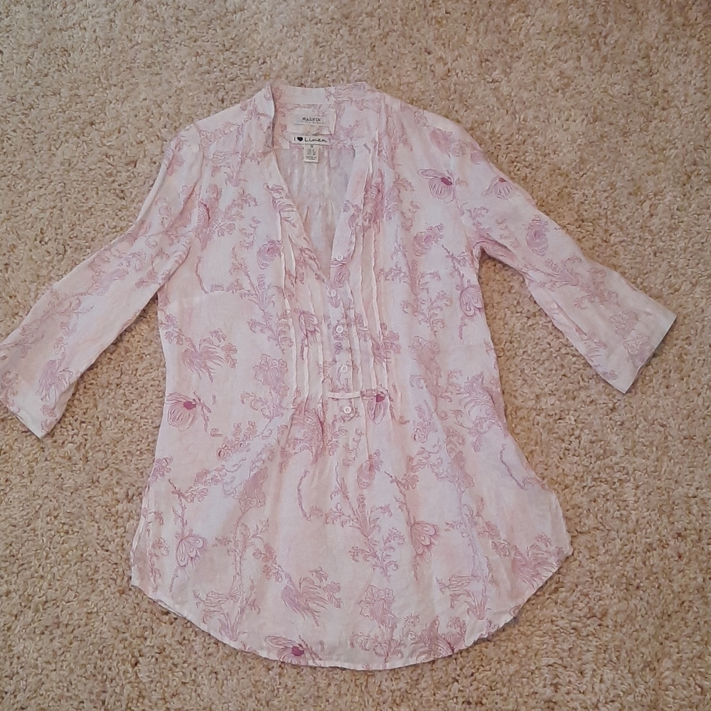 Linen tunic top